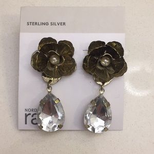Betsy Johnson Flower Drop Earrings
